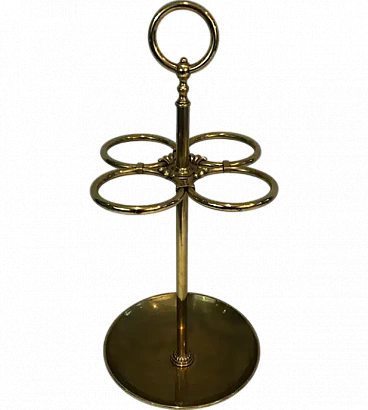 Round brass umbrella stand, early 20th century