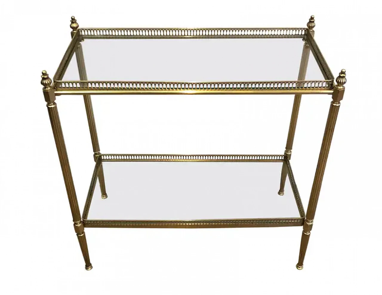 Brass side table by Maison Jansen, 1950s 1