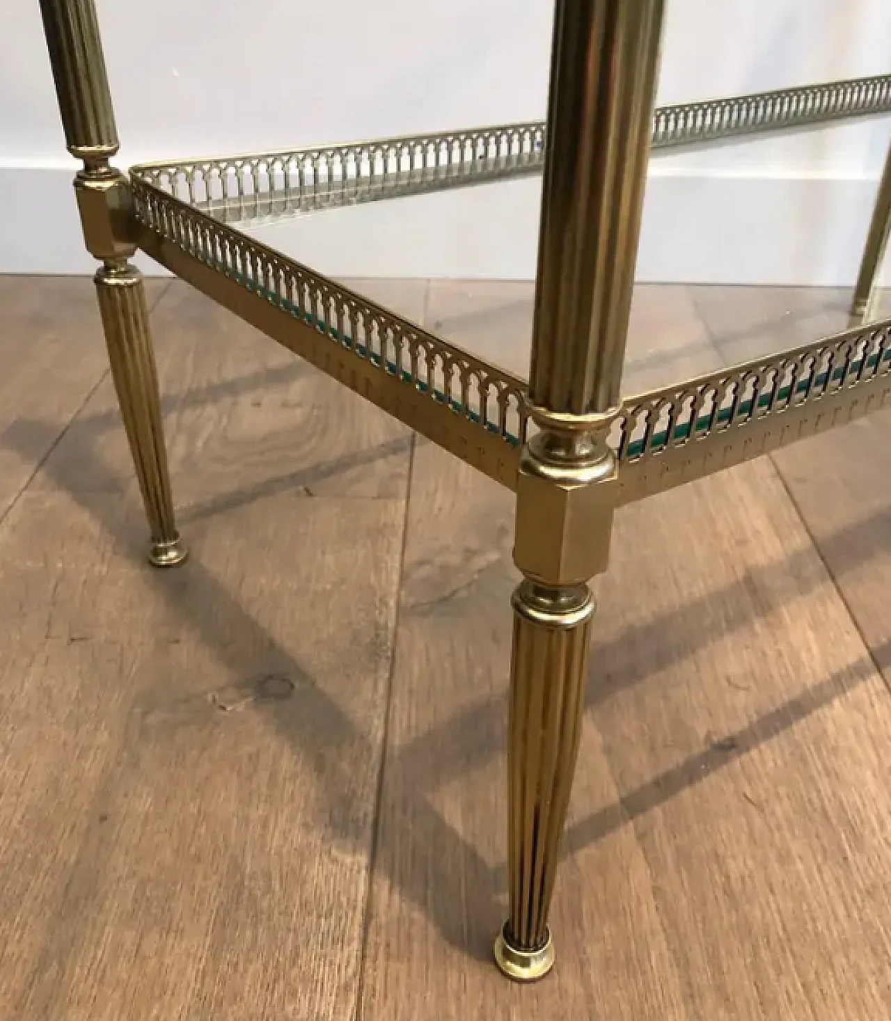 Brass side table by Maison Jansen, 1950s 8