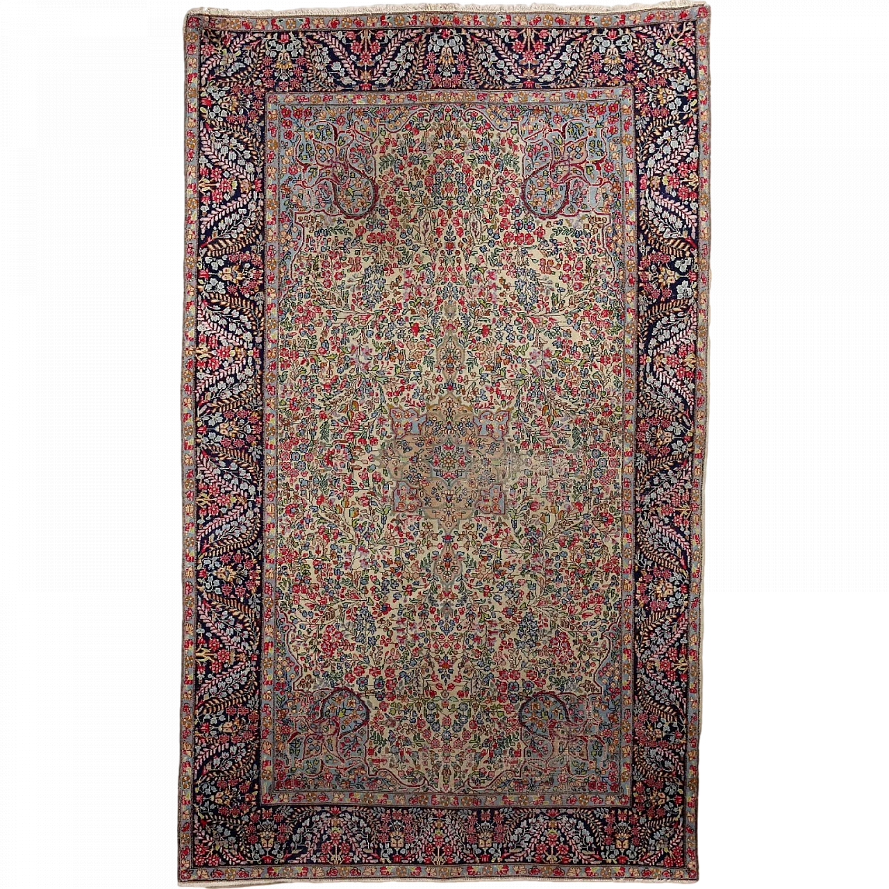 Kerman cotton and wool carpet, late 20th century 7