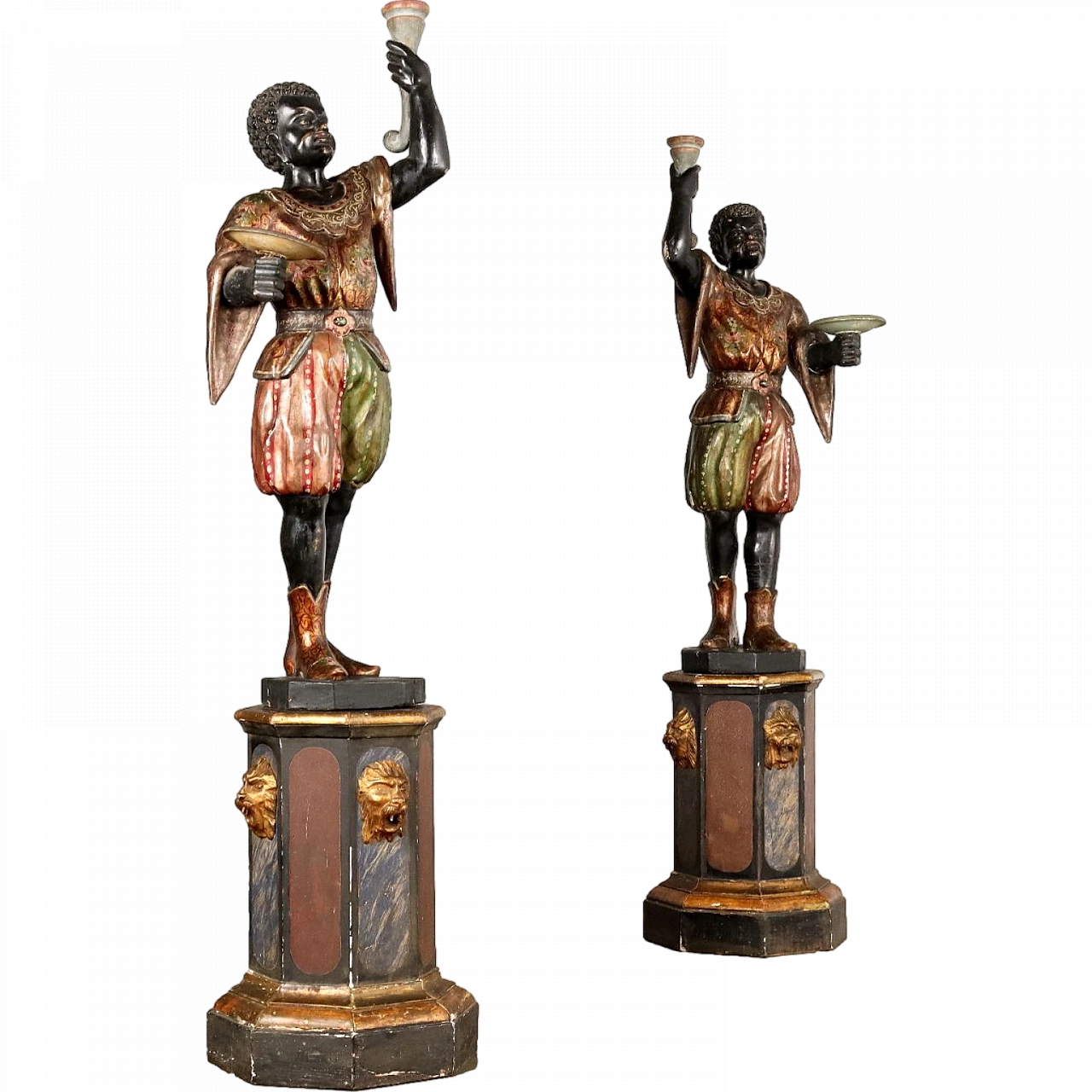 Pair of Venetian Reggicero Moors, early 19th century 11