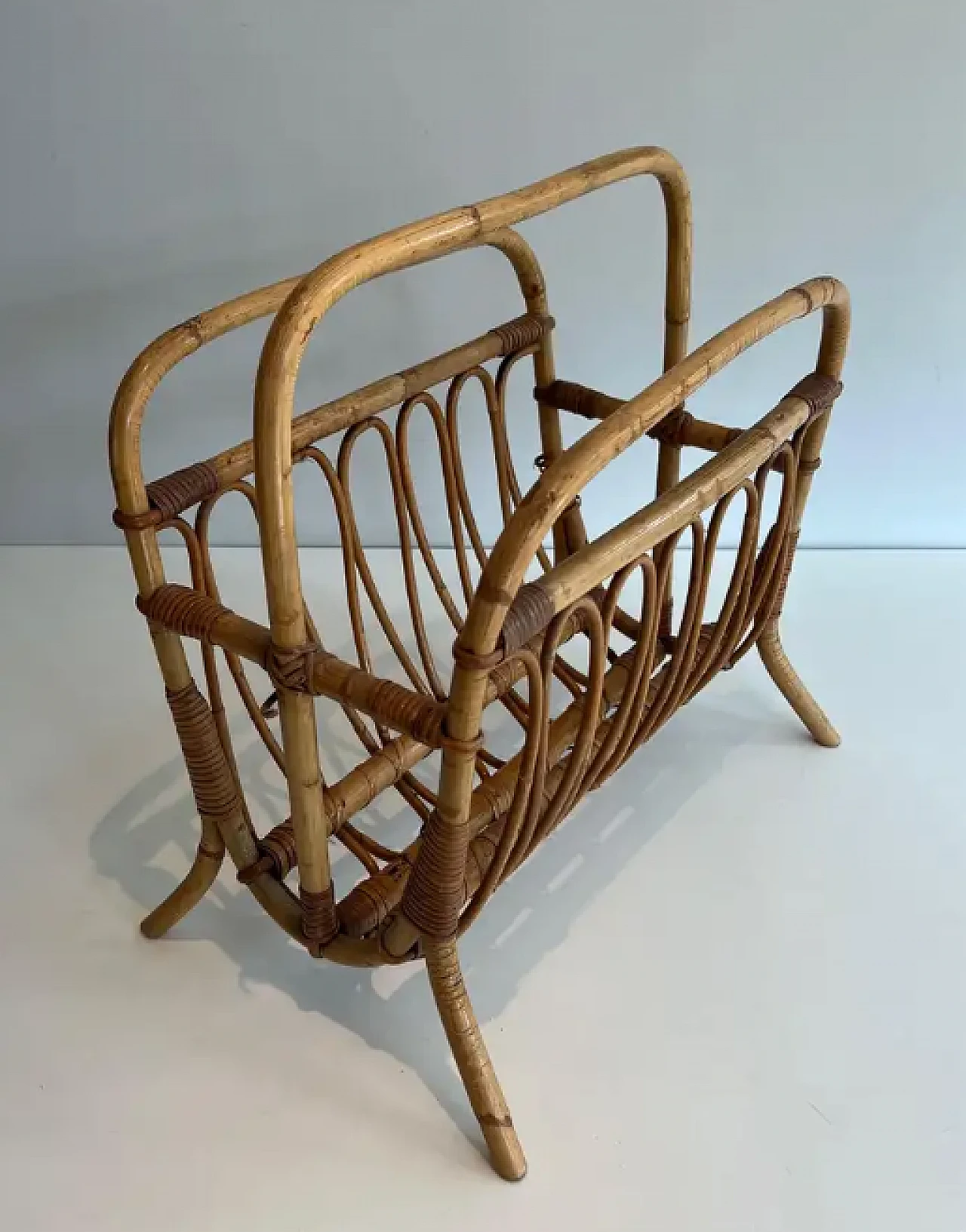 Rattan magazine rack, mid-19th century 3