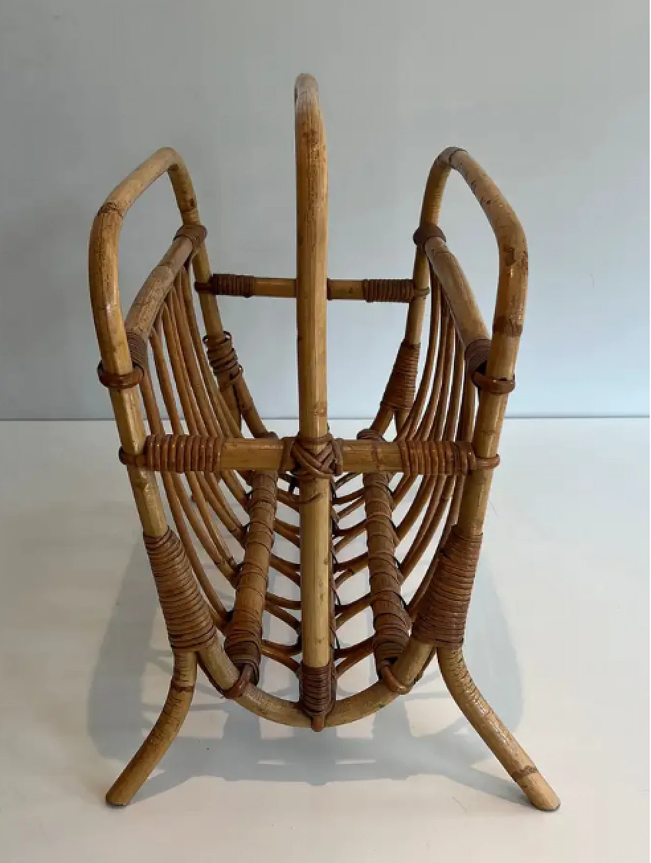 Rattan magazine rack, mid-19th century 4