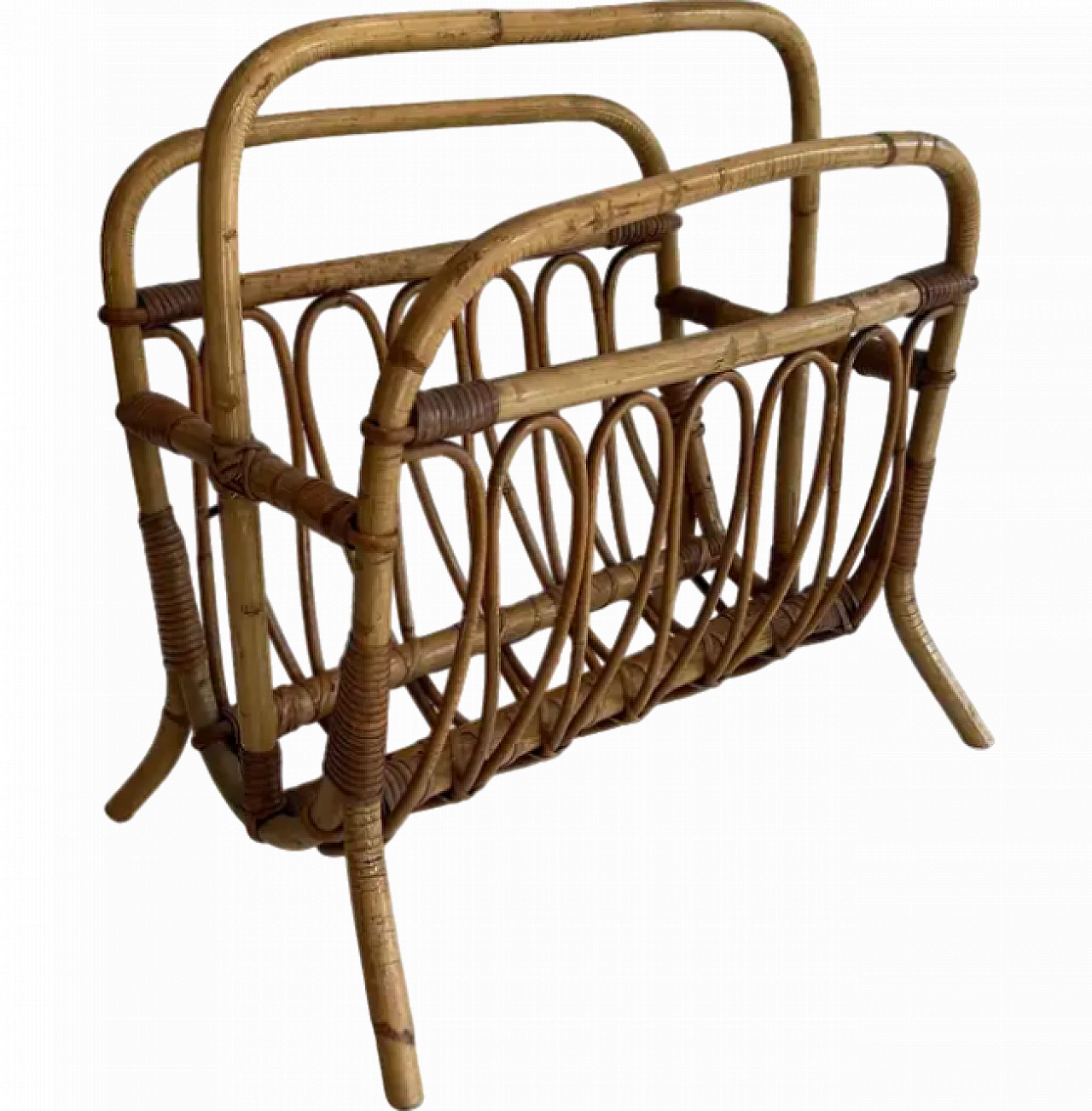 Rattan magazine rack, mid-19th century 8