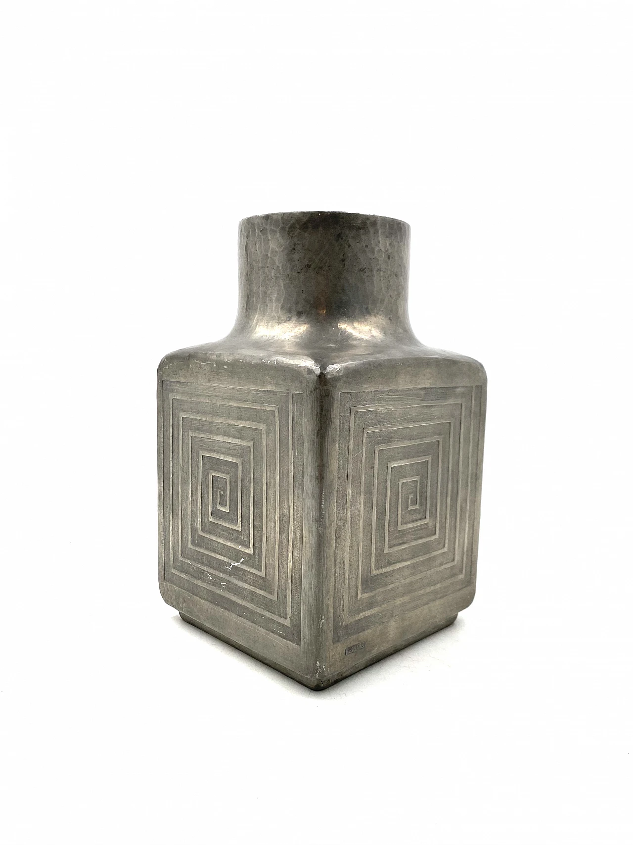 Mid-century metal vase di Bellotti, 1960 5