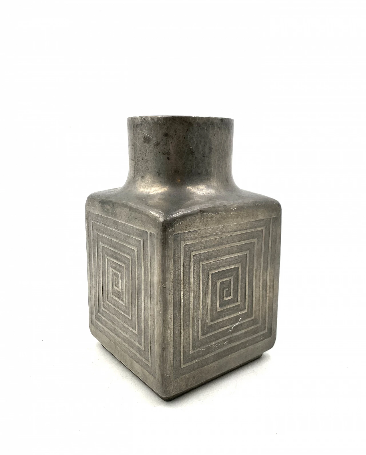 Mid-century metal vase di Bellotti, 1960 8