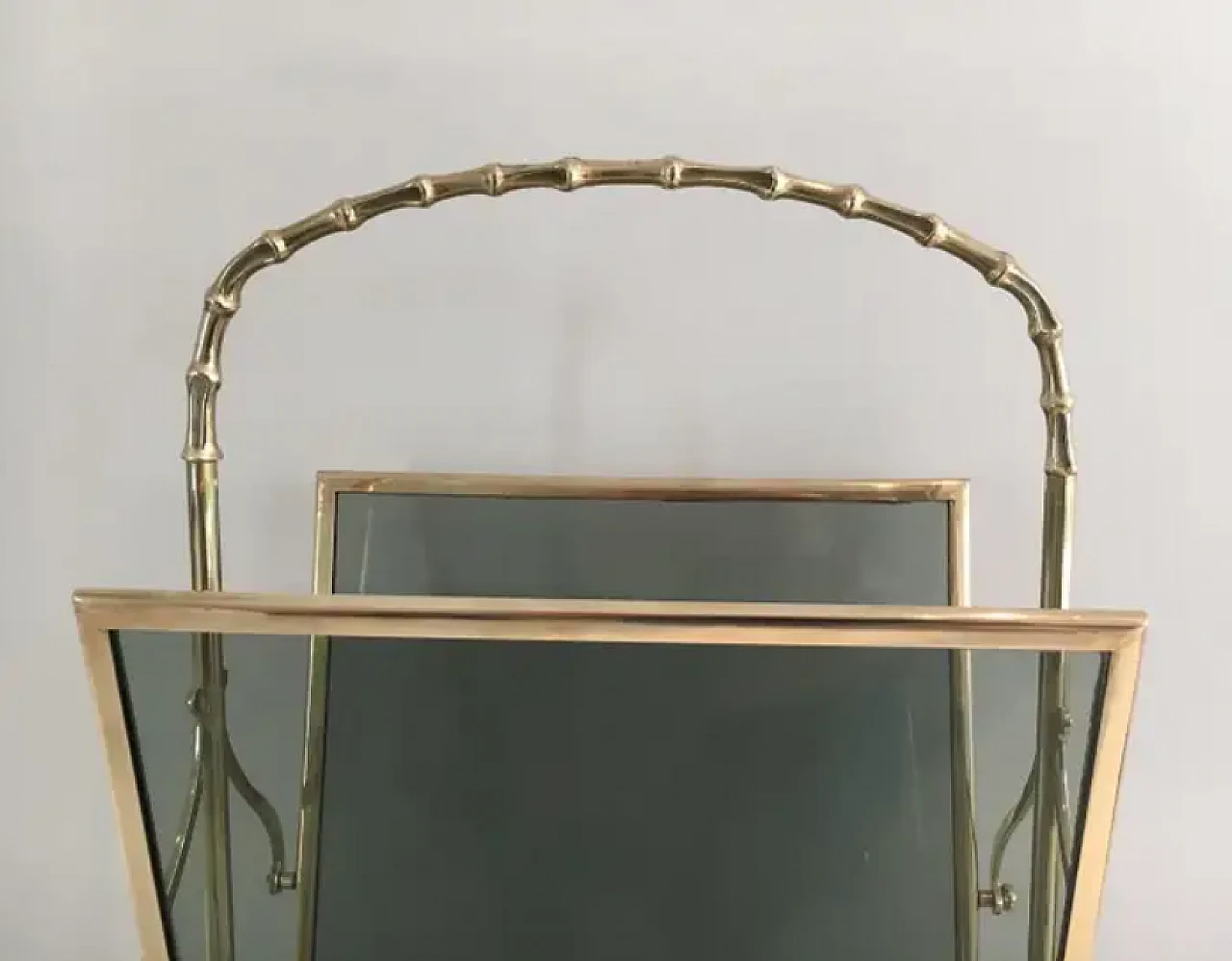 Pair of bronze magazine racks by Maison Baguès, 1940s 5