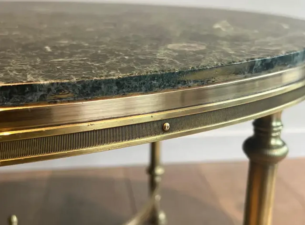 Round bronze, brass and marble coffee table by Maison Jansen, 1940s 12