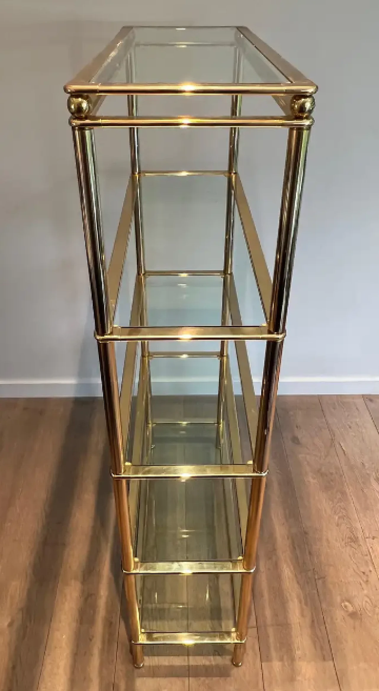 5-tier shelf with clear glass trays, 1970s 7