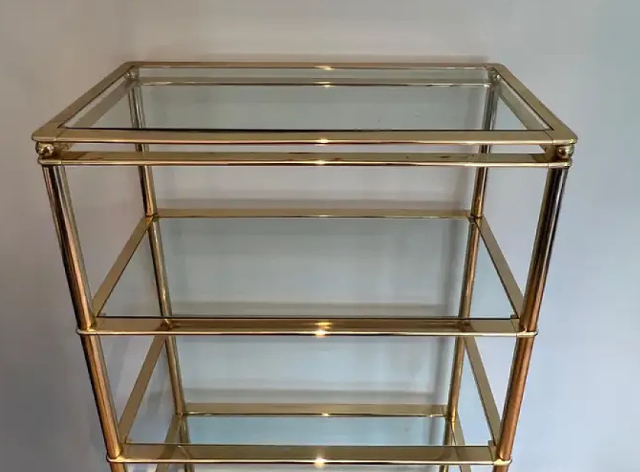 5-tier shelf with clear glass trays, 1970s 8