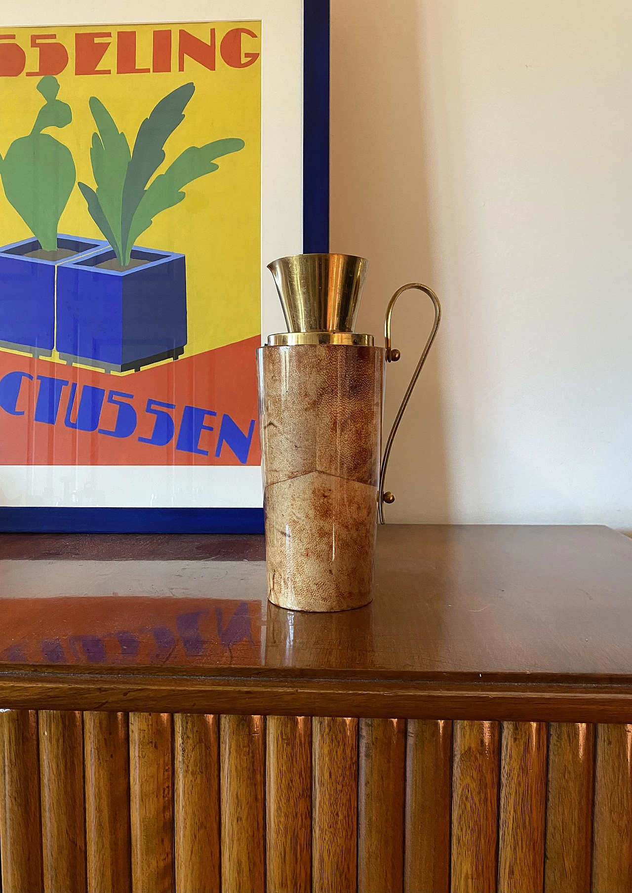 Barware thermos di Aldo Tura per Macabo parchment, anni '50 13