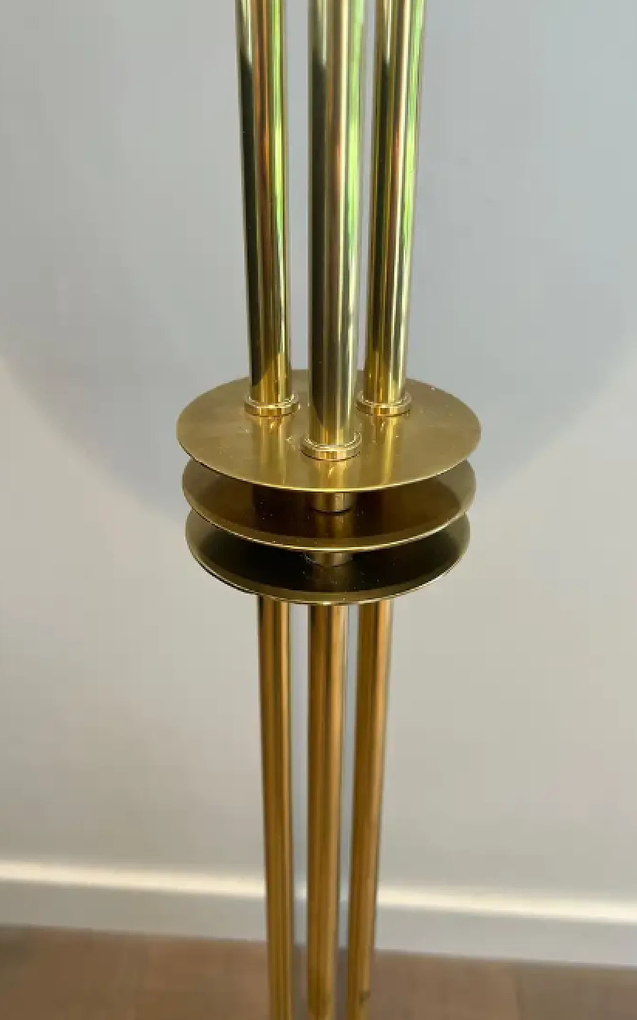 Brass floor lamp, 1970s 6