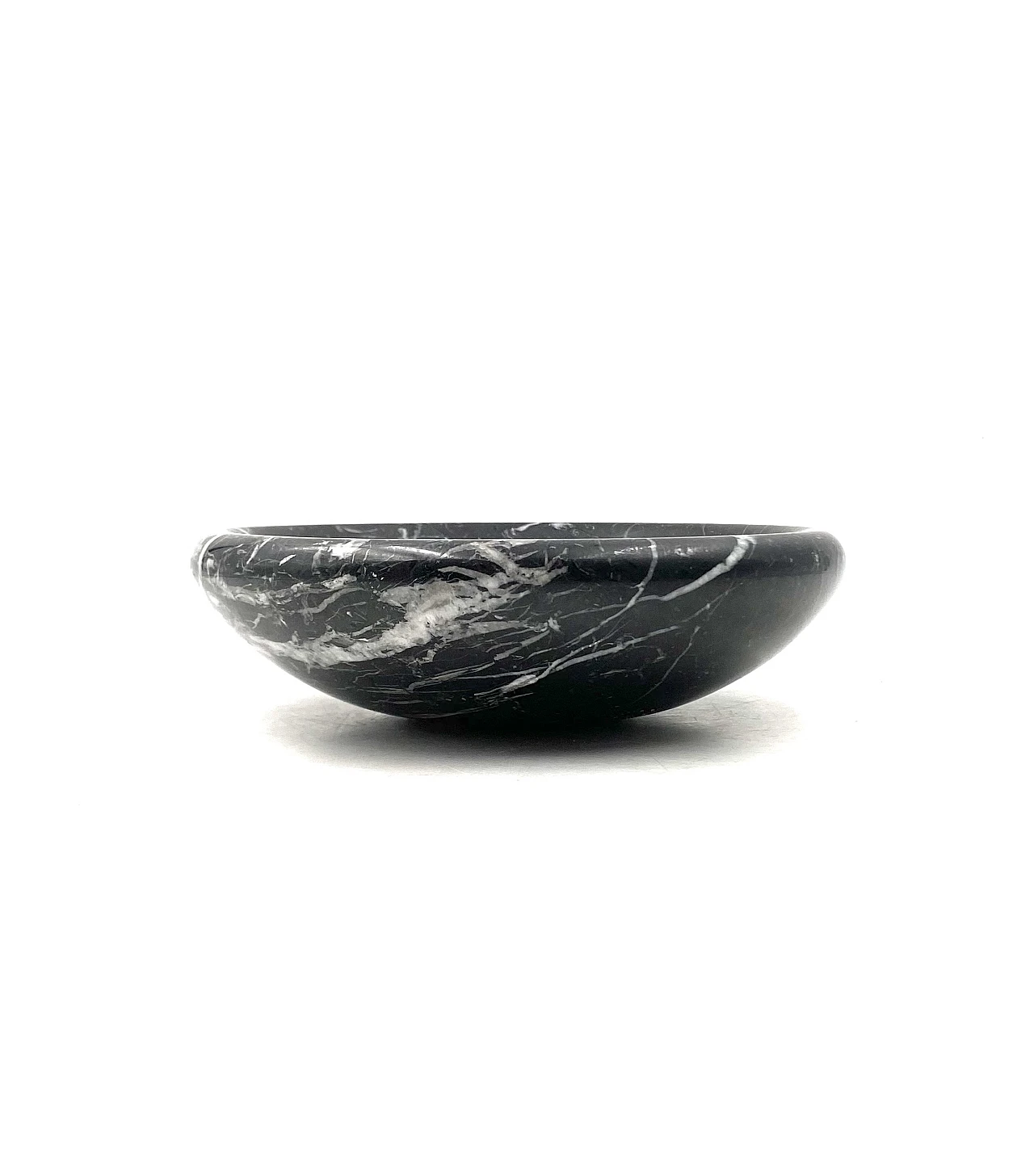 Black marble vide poche / ashtray, Casigliani Italy, 1970s 1