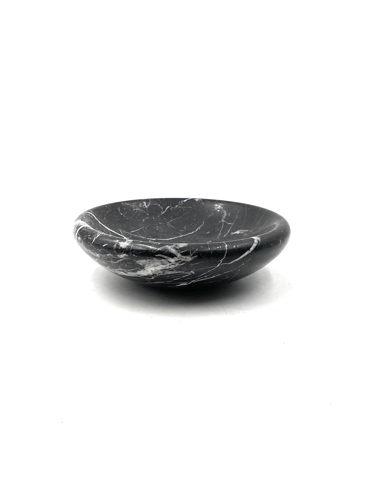 Black marble vide poche / ashtray, Casigliani Italy, 1970s 2