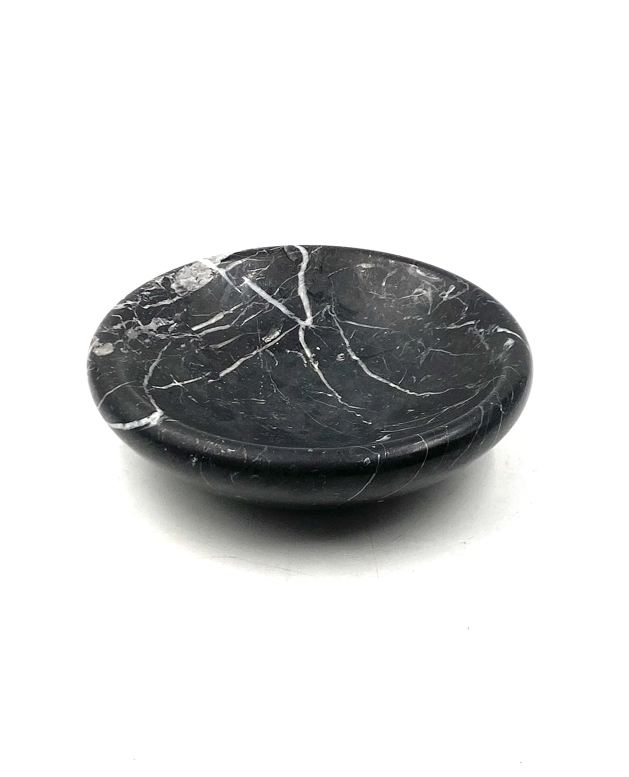 Black marble vide poche / ashtray, Casigliani Italy, 1970s 12