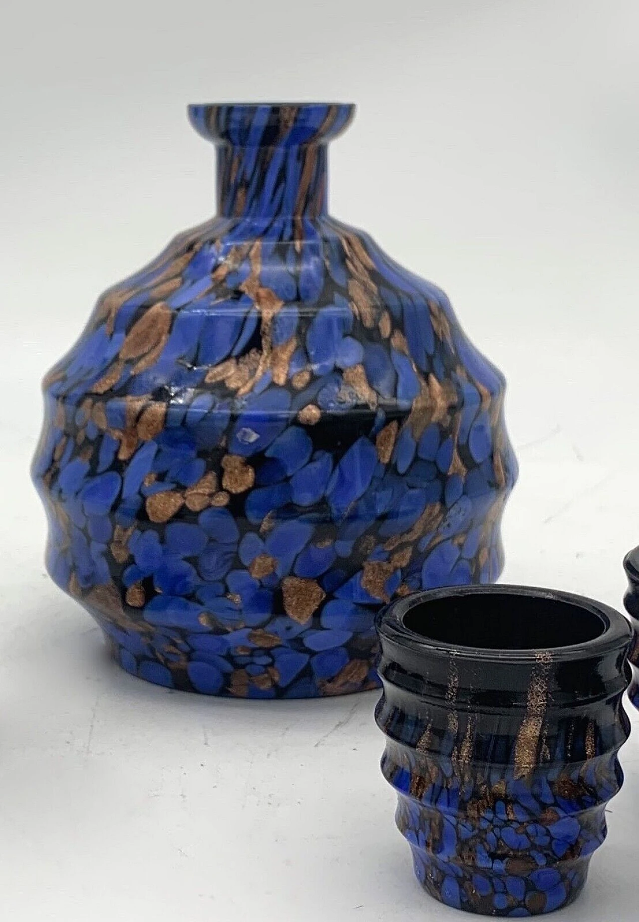 Murano glass coffee and cup bottle set attributed to Toso, 1930s 2