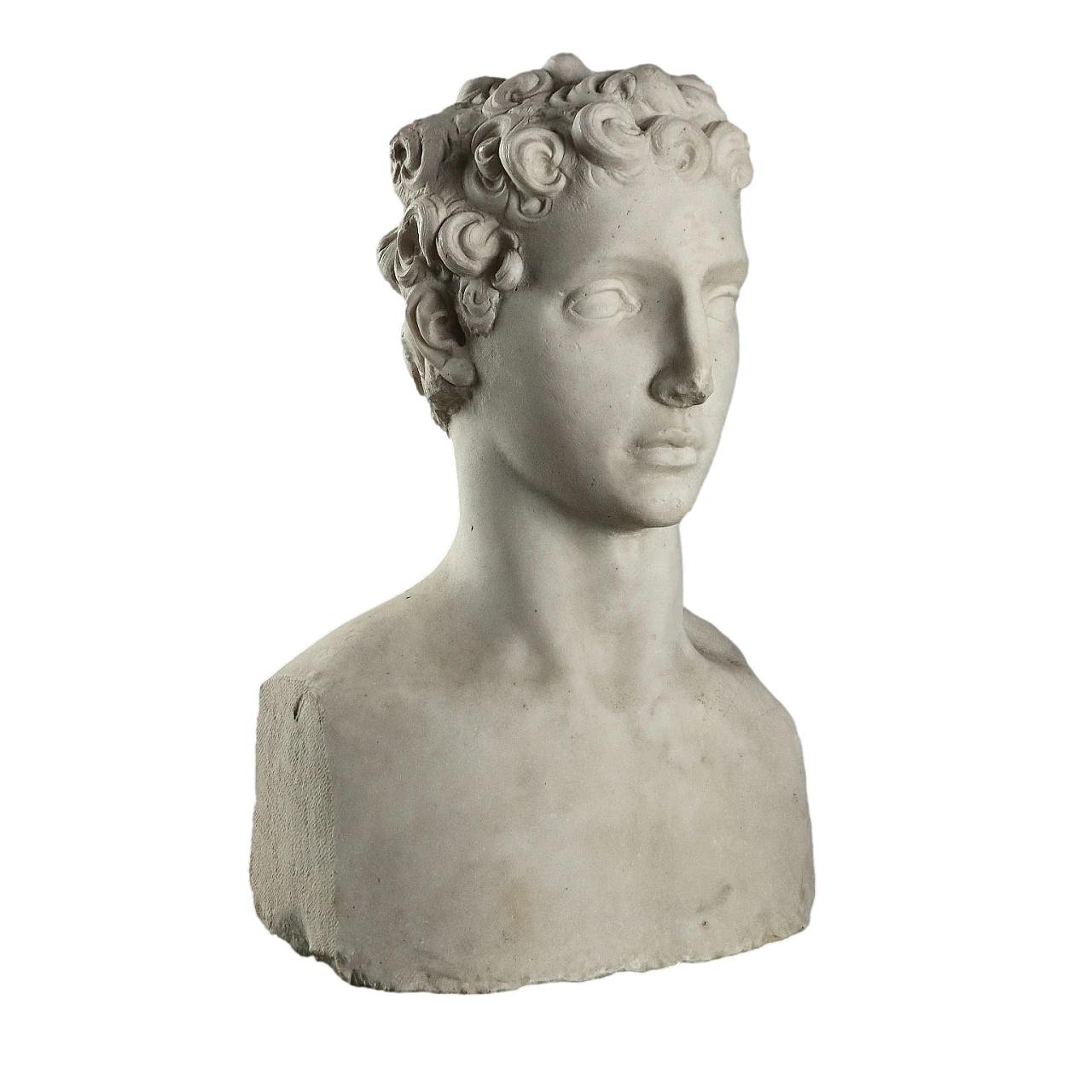 A erm of young man marble sculpture, 19th century 1