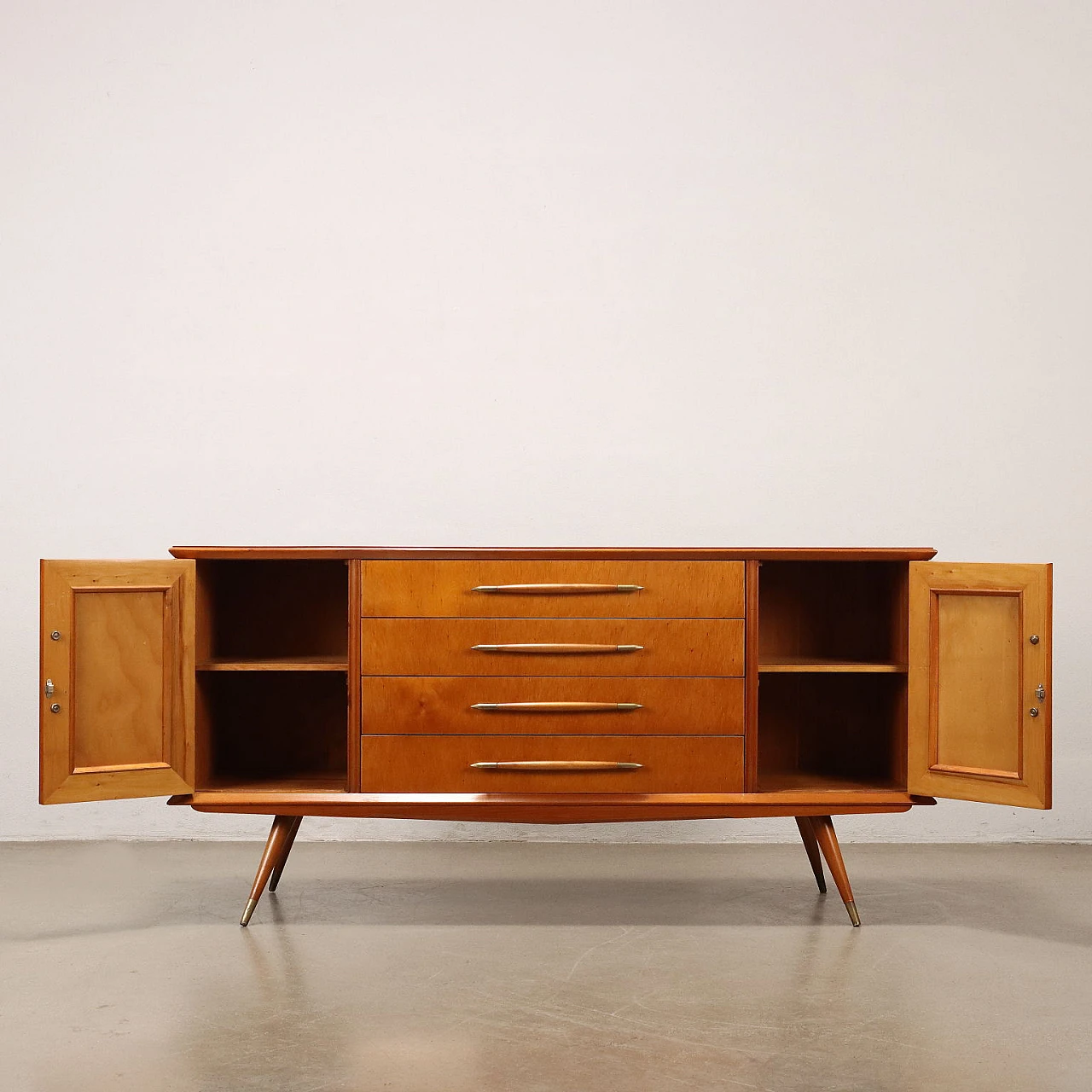 Sideboard Chest of Drawers Wood Brass South America, 1950s 3