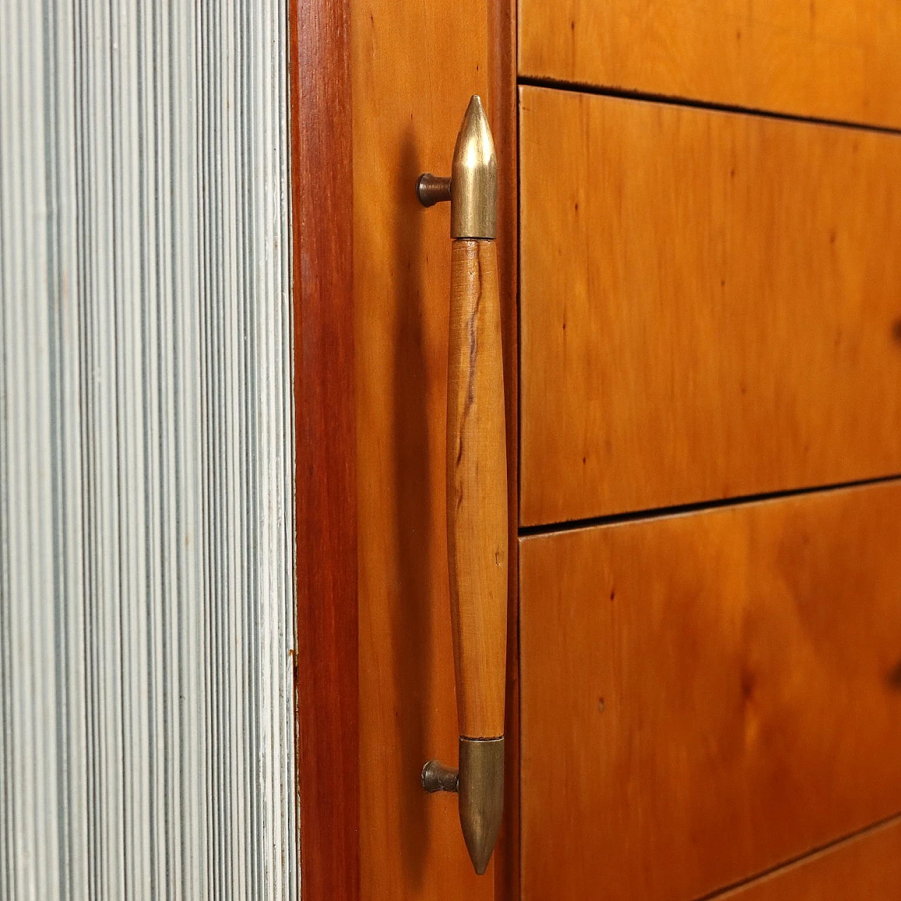 Sideboard Chest of Drawers Wood Brass South America, 1950s 5