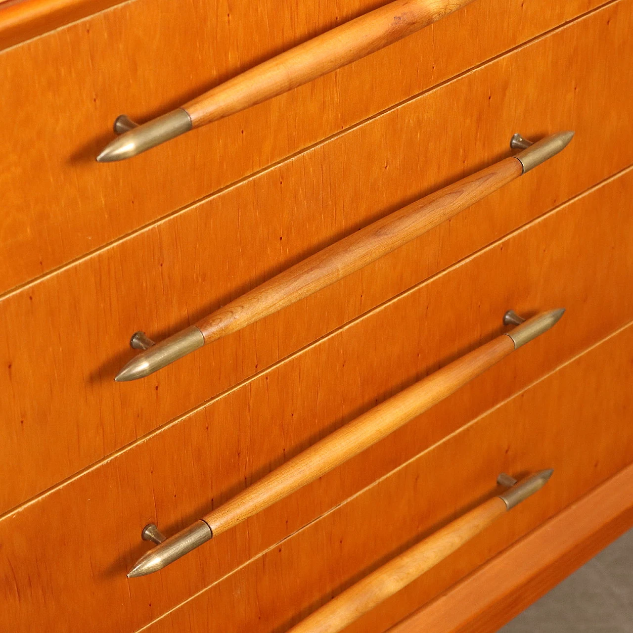 Sideboard Chest of Drawers Wood Brass South America, 1950s 7