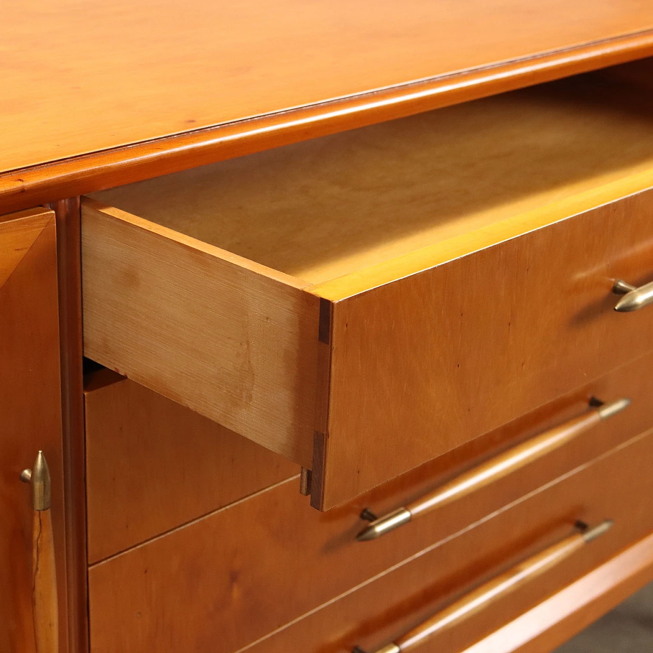 Sideboard Chest of Drawers Wood Brass South America, 1950s 8