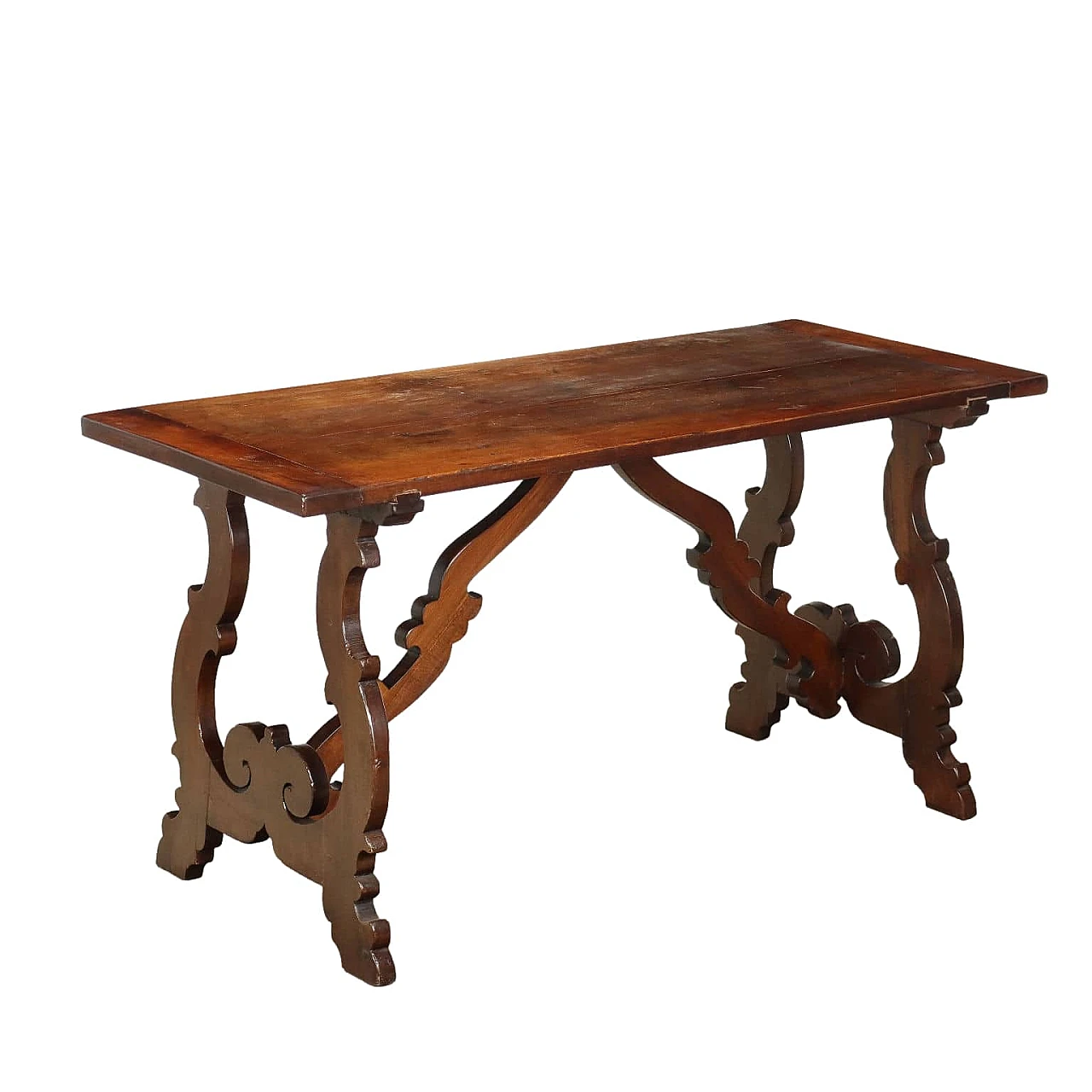 Antique walnut fratino table, late 20th century 1