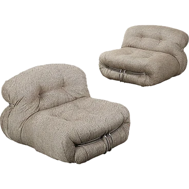 Poltrone Soriana di Afra & Tobia Scarpa per Cassina Anni 70