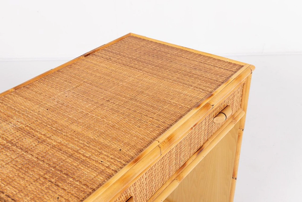 Bamboo and cane desk, 1980s 6