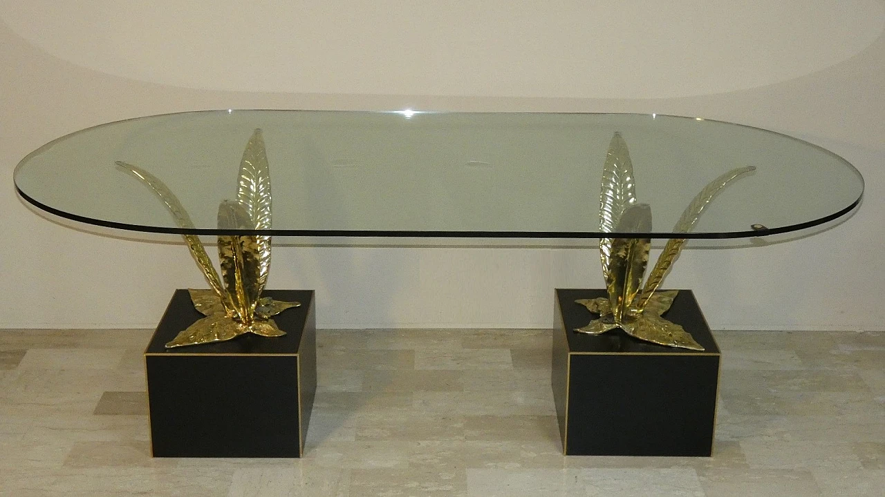 Bronze, Brass and Crystal Table by Gianni Versace for Versace Home, Italy, 1980s 1