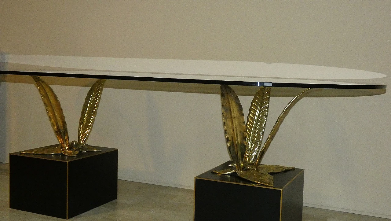 Bronze, Brass and Crystal Table by Gianni Versace for Versace Home, Italy, 1980s 2