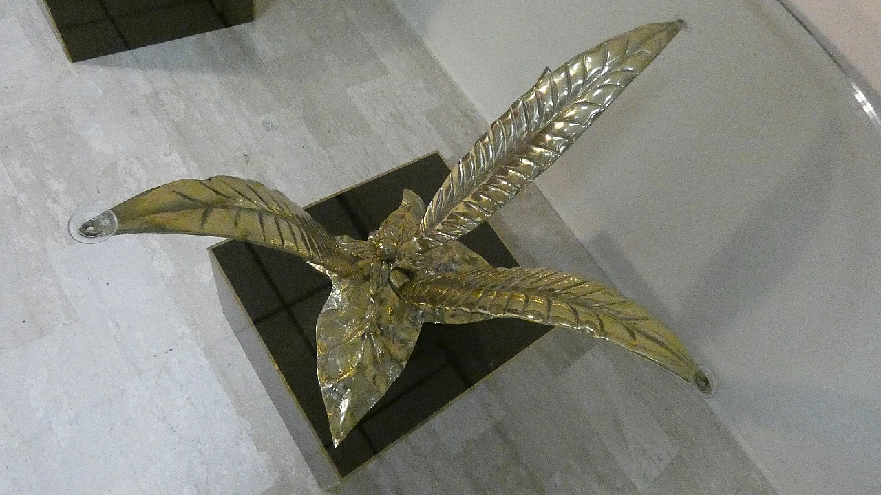 Tavolo in bronzo, ottone e cristallo di Gianni Versace per Versace Home, Italia, anni '80 8