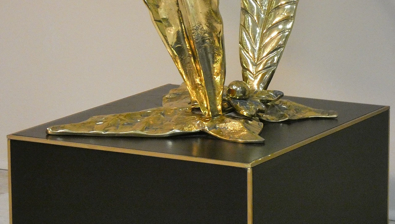 Tavolo in bronzo, ottone e cristallo di Gianni Versace per Versace Home, Italia, anni '80 16