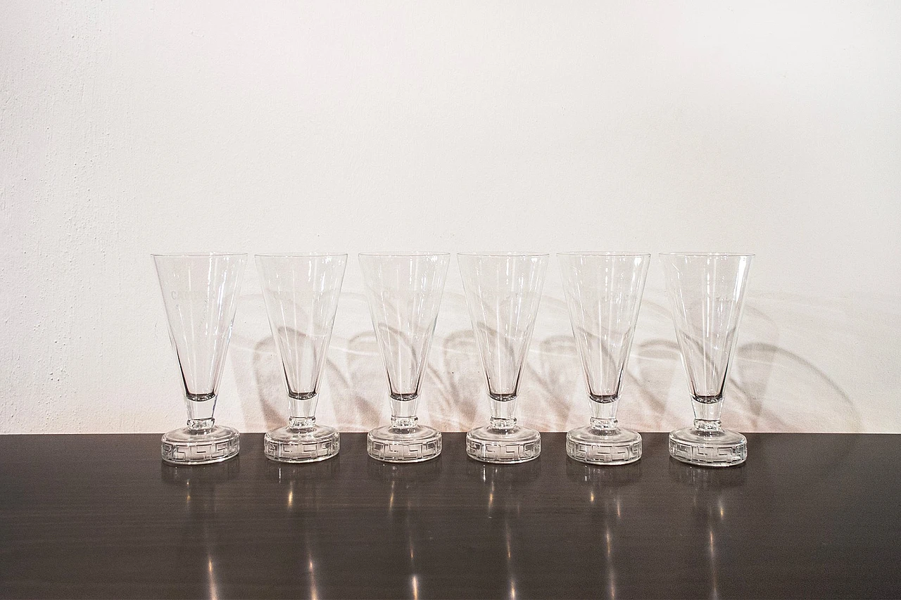 6 Campari Greca glasses by Matteo Thun for Alessi, 1980s 1