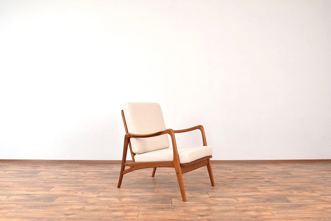 Mid-Century Danish Teak Lounge Chair, 1960s. 1