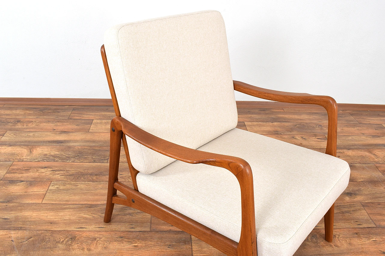 Mid-Century Danish Teak Lounge Chair, 1960s. 10