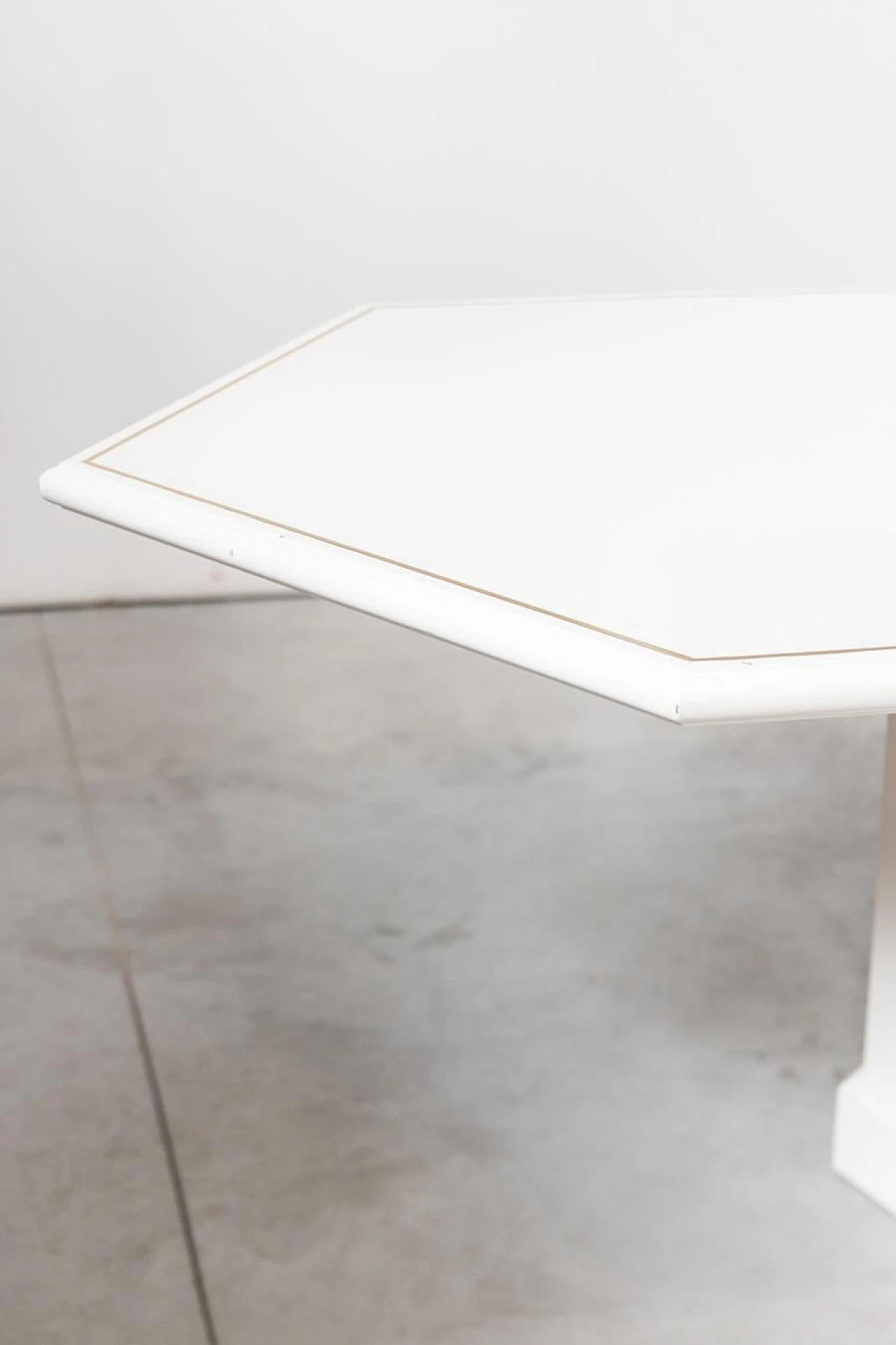 Extendable dining table in white lacquered wood by Mario Sabot, 1980s 20