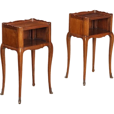 Franch bedside tables in mahogany, mid-20th century