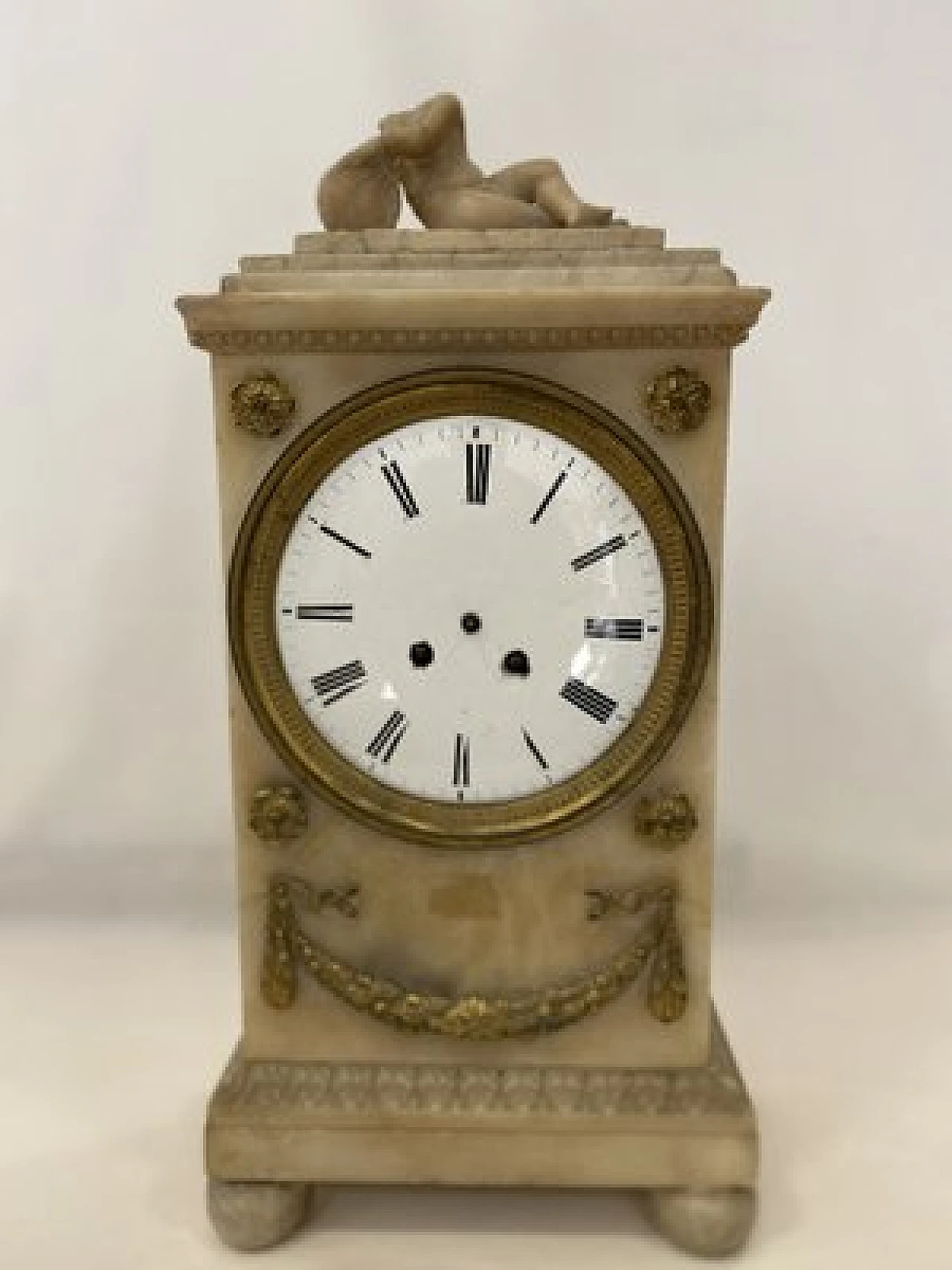 Alabaster temple clock, late 19th century 1