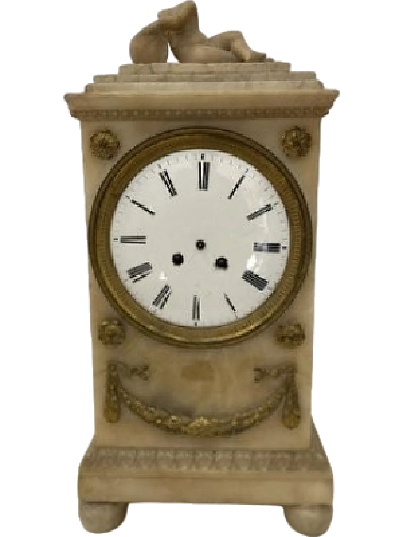 Alabaster temple clock, late 19th century 15