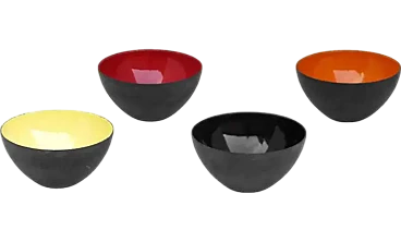 4 Metal bowls by Herbert Krenchel for Torben Orskov, 1950s