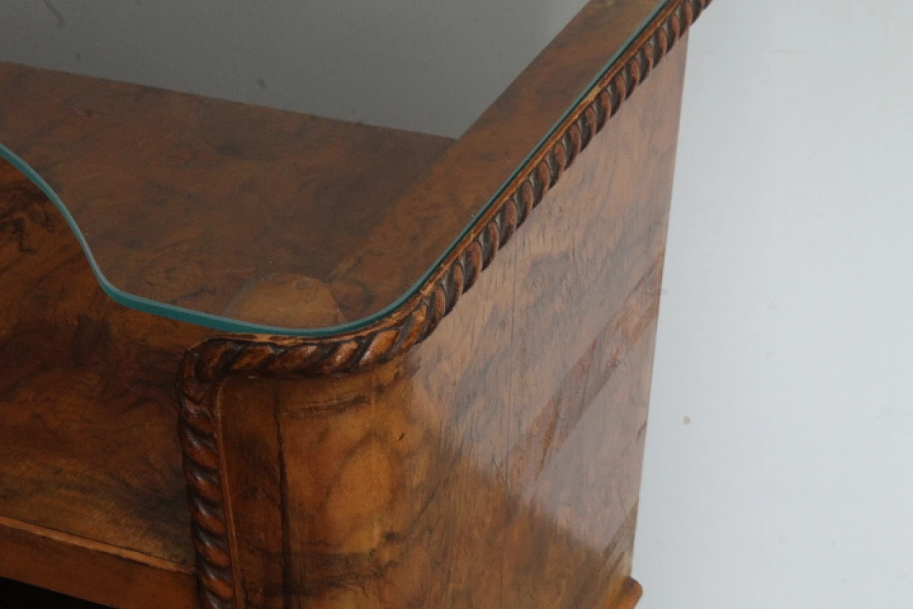 Pair of bedside tables art deco walnut, 1945 7