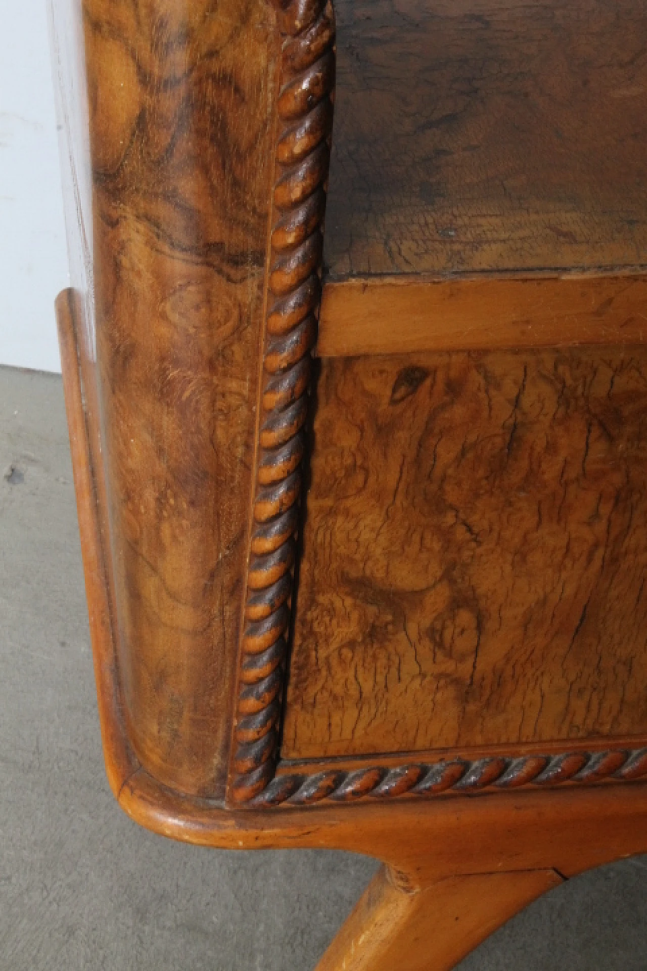 Pair of bedside tables art deco walnut, 1945 11