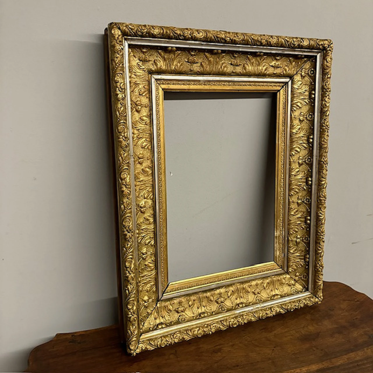 Gold and silver leaf frame, 19th century 1