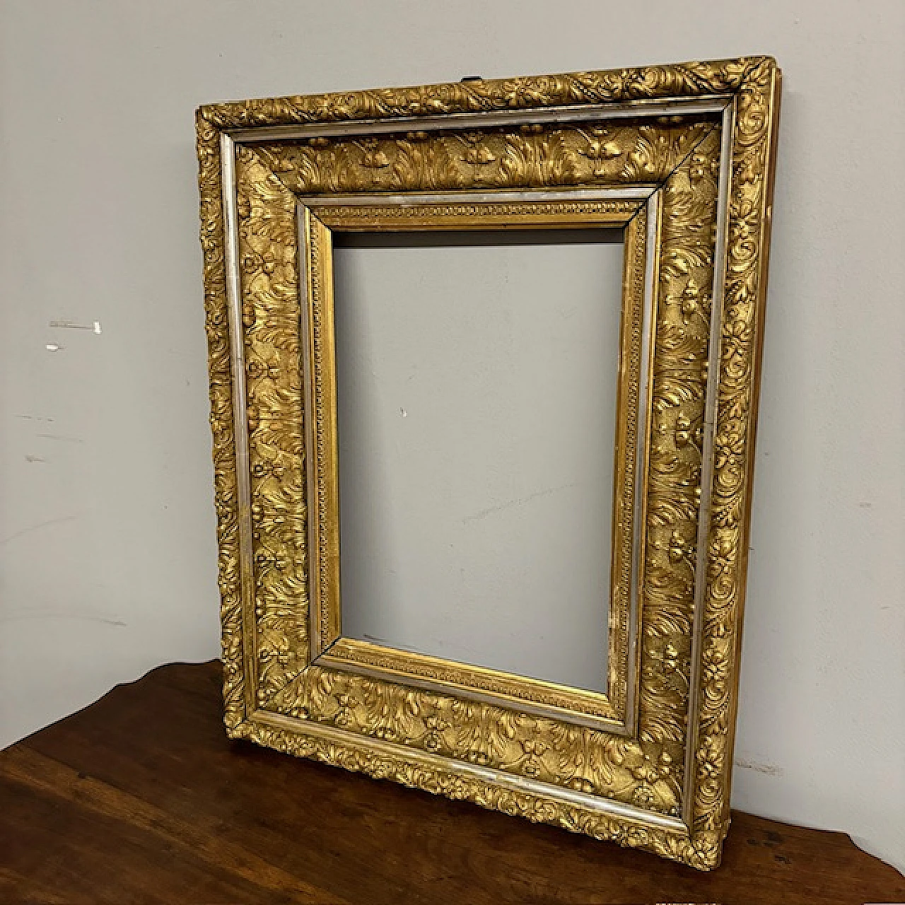 Gold and silver leaf frame, 19th century 3