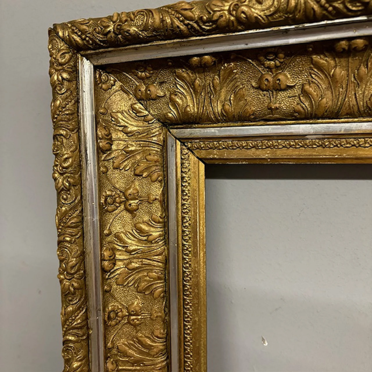 Gold and silver leaf frame, 19th century 4