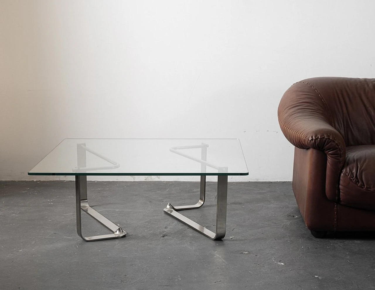 Coffee table in glass, 1970s 5