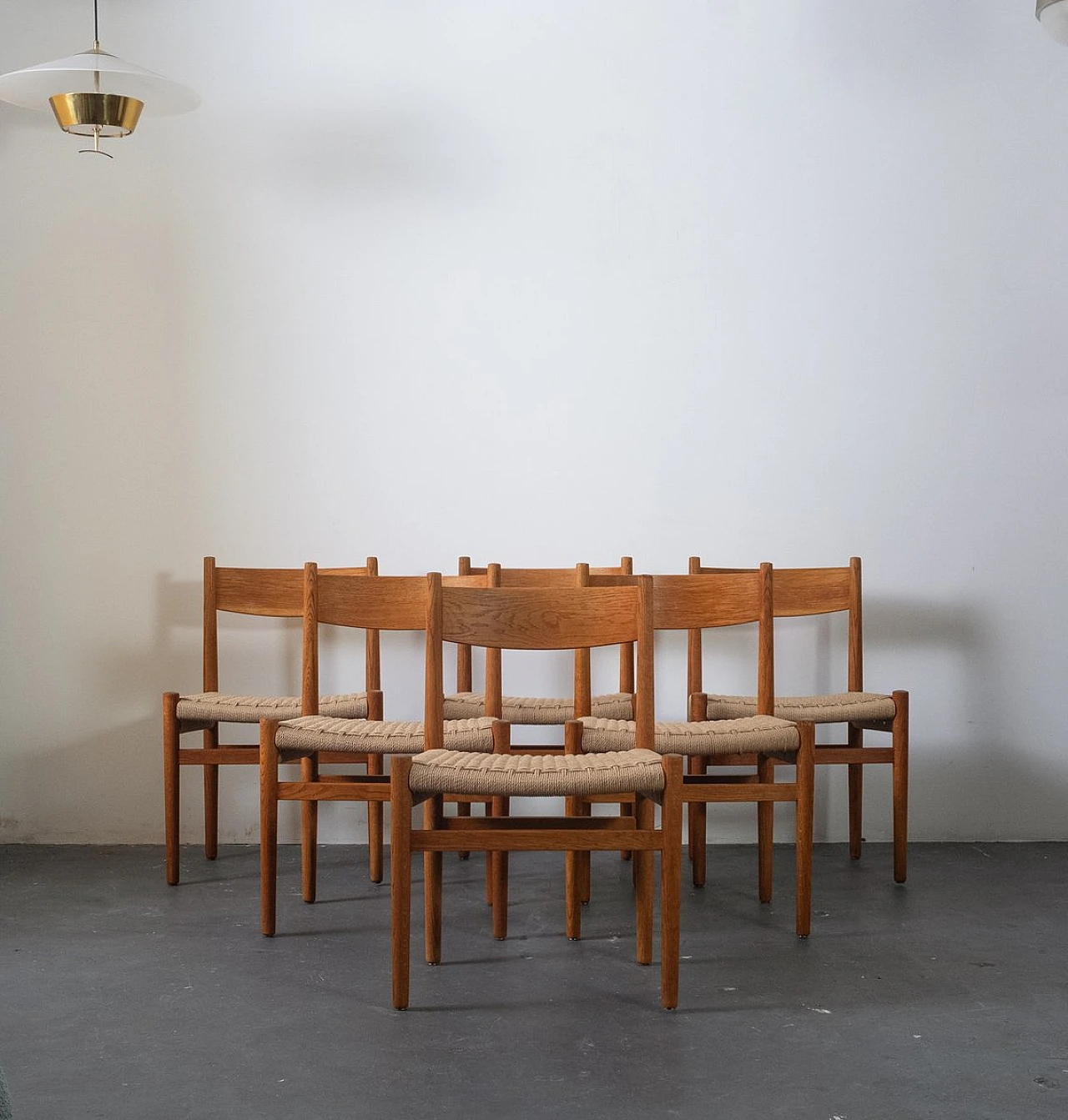 6 Ch40 chairs by Hans Wegner for Carl Hansen & Son, 1960s 5