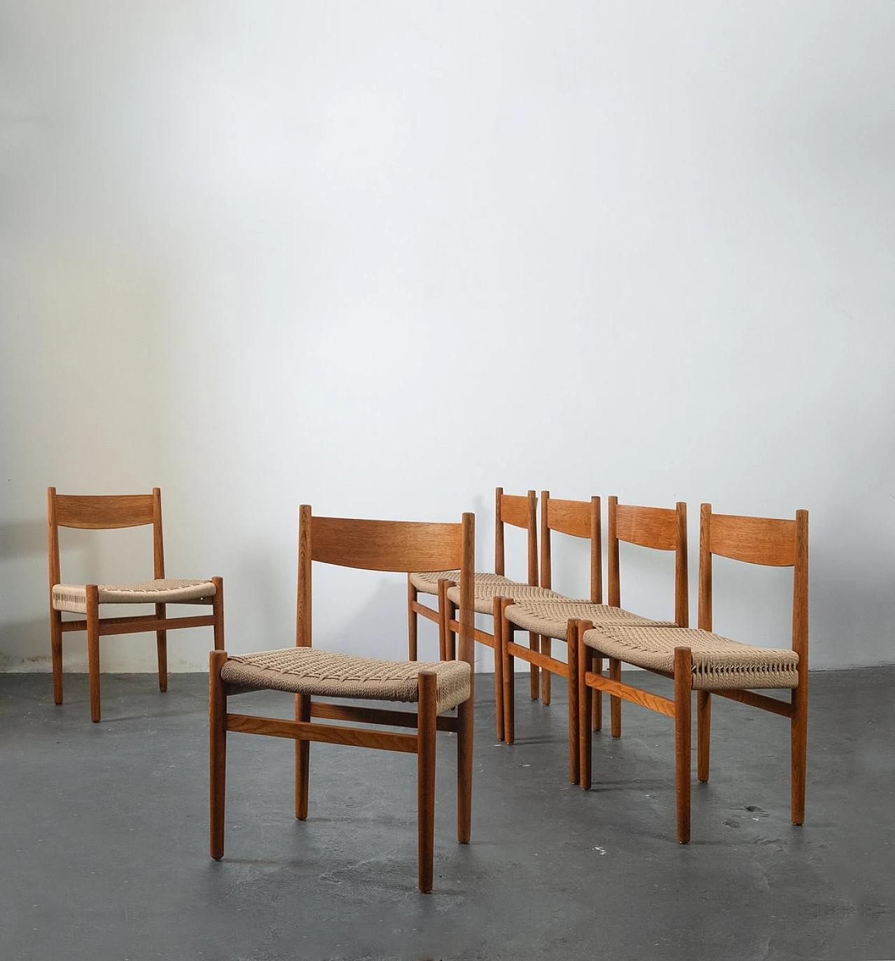 6 Ch40 chairs by Hans Wegner for Carl Hansen & Son, 1960s 8