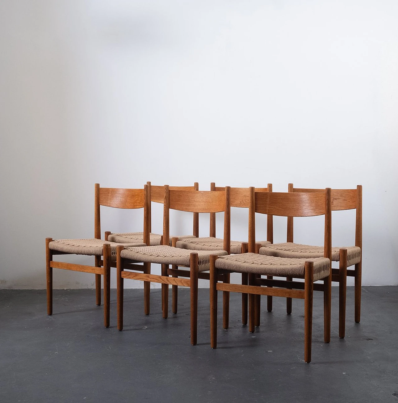 6 Ch40 chairs by Hans Wegner for Carl Hansen & Son, 1960s 10