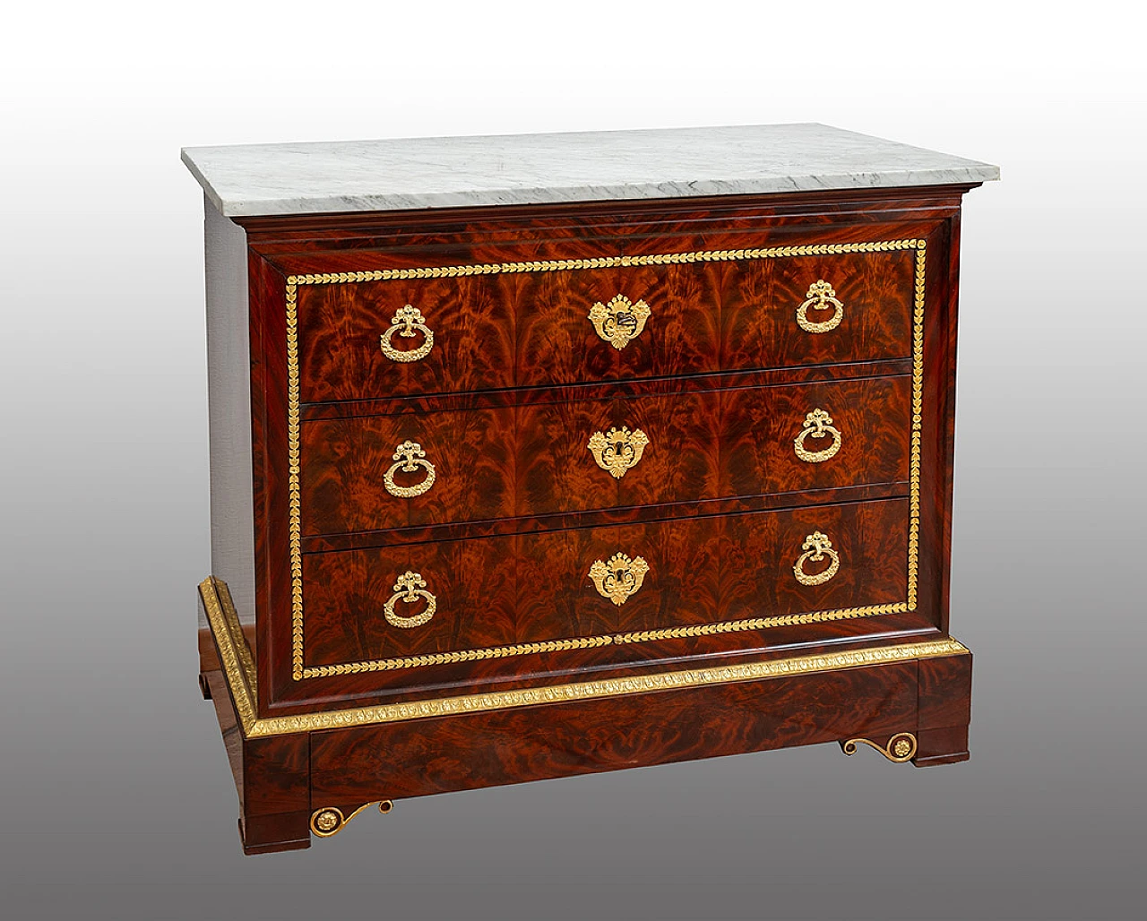 French Charles X chest of drawers, 19th century 1